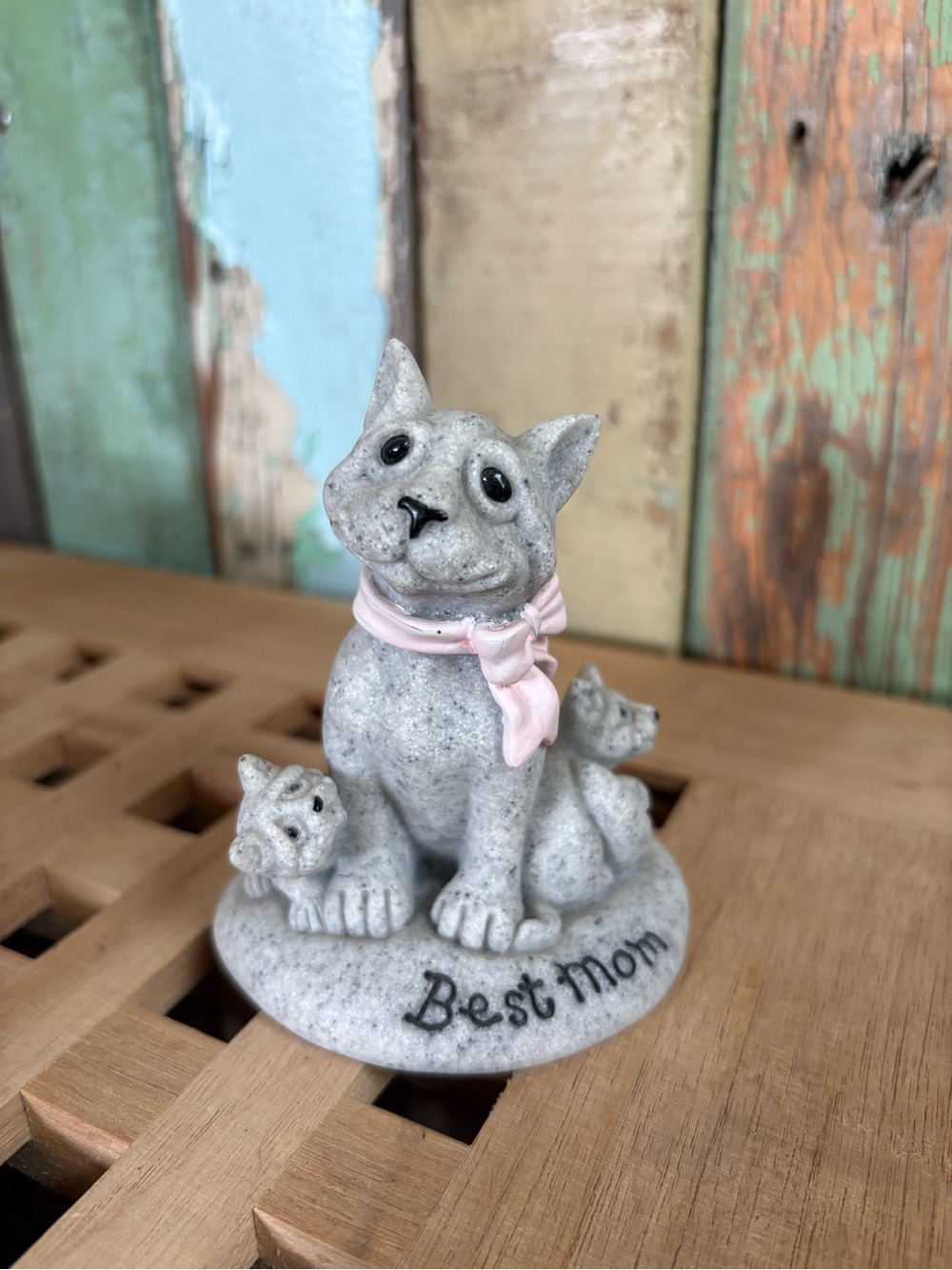 Vintage Quarry Critters Cats Best Mom Figurine Kitty cats
